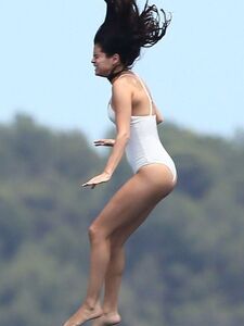 Selena Gomez See-Through One-Piece Set Leaked