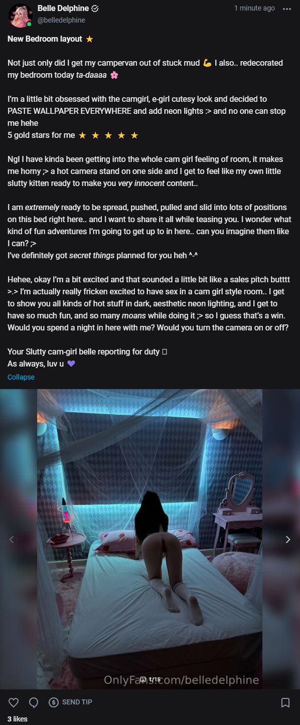 Belle Delphine Nude Cam-girl Bedroom Onlyfans Album